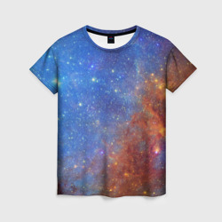 Женская футболка 3D Яркая вселенная