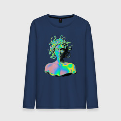 Мужской лонгслив хлопок Gorgon Medusa Vaporwave Neon