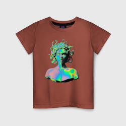 Детская футболка хлопок Gorgon Medusa Vaporwave Neon