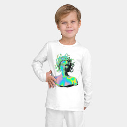 Детская пижама с лонгсливом хлопок Gorgon Medusa Vaporwave Neon - фото 2