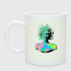 Кружка керамическая Gorgon Medusa Vaporwave Neon