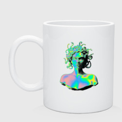 Кружка керамическая Gorgon Medusa Vaporwave Neon