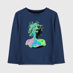 Детский лонгслив хлопок Gorgon Medusa Vaporwave Neon