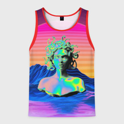 Мужская майка 3D Gorgon Medusa Vaporwave Neon Mountains