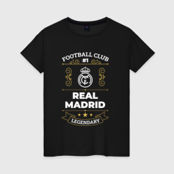 Женская футболка хлопок Real Madrid FC #1