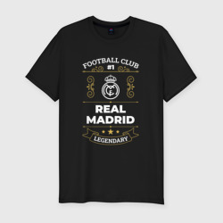 Мужская футболка хлопок Slim Real Madrid FC #1