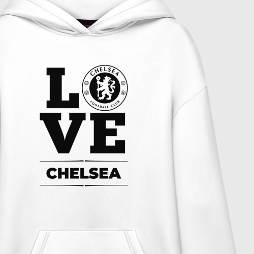 Худи SuperOversize хлопок Chelsea Love Классика, цвет белый - фото 3