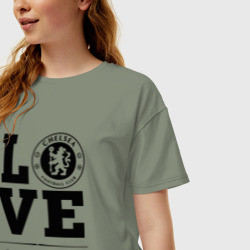Женская футболка хлопок Oversize Chelsea Love Классика - фото 2