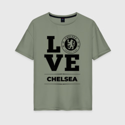 Женская футболка хлопок Oversize Chelsea Love Классика
