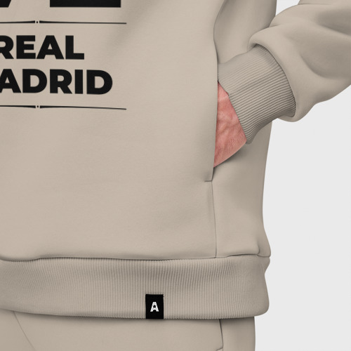 Мужской костюм oversize хлопок с принтом Real Madrid Love Классика, фото #4