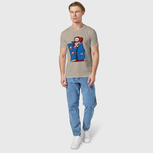 Мужская футболка хлопок Марио уже не тот, цвет миндальный - фото 5