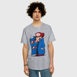 Мужская футболка хлопок Oversize Марио уже не тот - фото 2