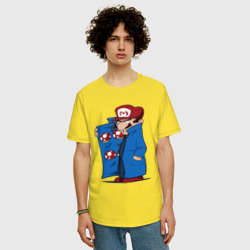 Мужская футболка хлопок Oversize Марио уже не тот - фото 2