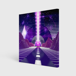 Холст квадратный Vaporwave / Neon / Space