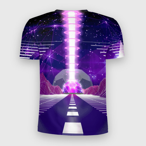 Мужская футболка 3D Slim Vaporwave Neon Space, цвет 3D печать - фото 2