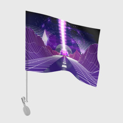 Флаг для автомобиля Vaporwave Neon Space