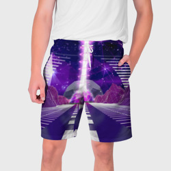 Мужские шорты 3D Vaporwave Neon Space