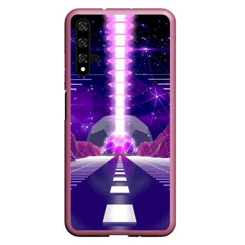 Чехол для Honor 20 Vaporwave Neon Space, цвет малиновый