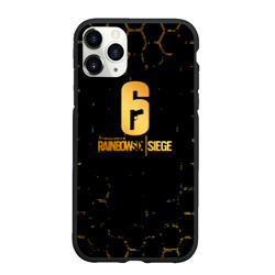 Чехол для iPhone 11 Pro Max матовый Rainbow six Siege соты
