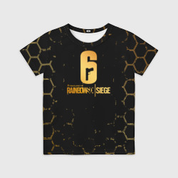 Детская футболка 3D Rainbow six Siege соты