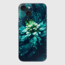 Чехол для iPhone 15 силиконовый с защитой камеры Цветок с пандоры