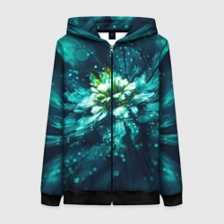 Женская толстовка 3D на молнии Цветок с пандоры