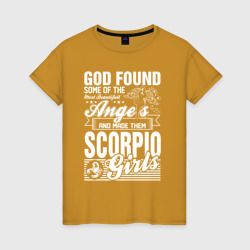 Девушка ангел - скорпион – Женская футболка хлопок с принтом купить со скидкой в -20%