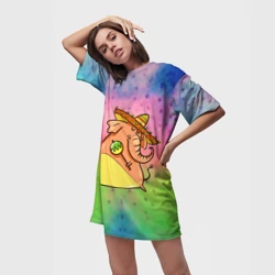 Платье-футболка 3D Мексиканский веселый слон - фото 2