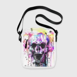 Сумка через плечо 3D Череп - акварель