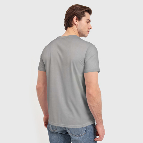 Мужская футболка 3D с принтом SAKURA planet, вид сзади #2