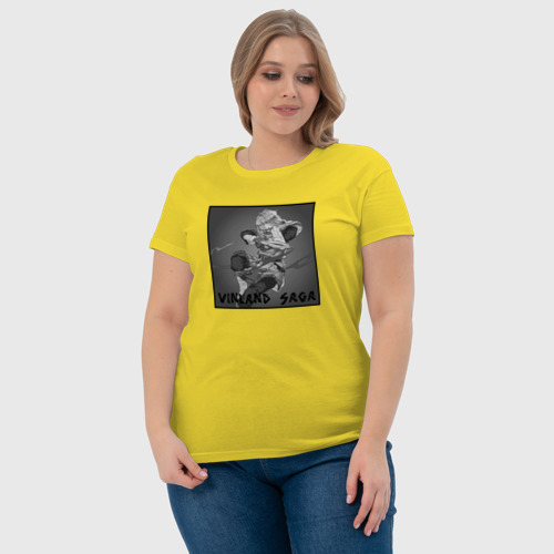 Женская футболка хлопок Торфинн с мечами, цвет желтый - фото 6