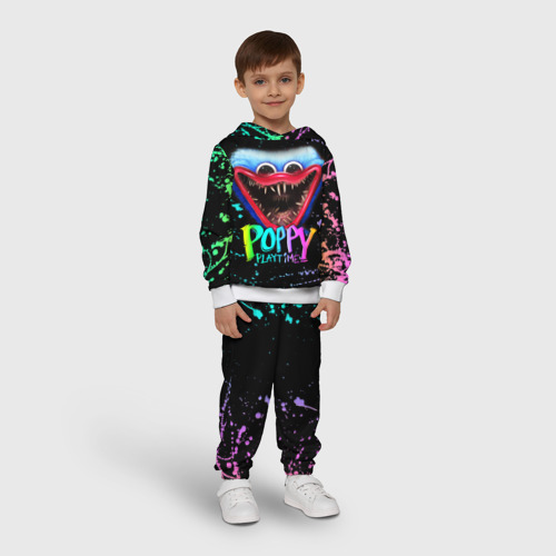 Детский костюм с толстовкой 3D Poppy Playtime Haggy Waggy - Поппи плейтайм краска, цвет белый - фото 3