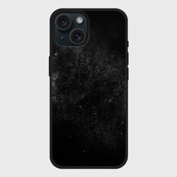 Чехол силиконовый для Apple iPhone 15 матовый Черный космос black space
