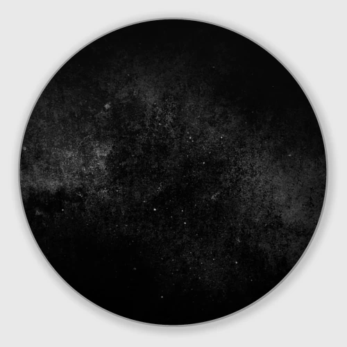 Круглый коврик для мышки Черный космос black space