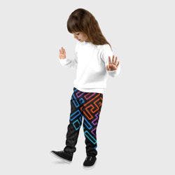 Детские брюки 3D Неоновые фигуры неон - фото 2