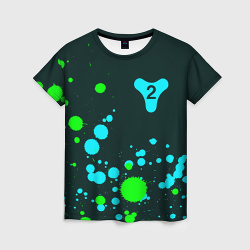 Женская футболка 3D с принтом ДЕСТИНИ 2 | Краска / FS, вид спереди #2