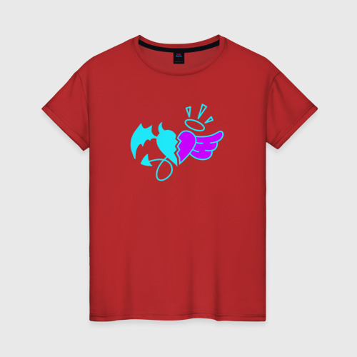 Женская футболка хлопок Payton Moormeie neon, цвет красный