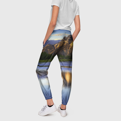 Женские брюки 3D Горы mountains, цвет 3D печать - фото 4