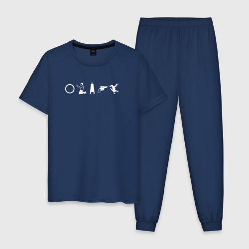Мужская пижама хлопок с принтом Symbolism Ozark, вид спереди #2