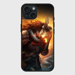 Чехол силиконовый для Apple iPhone 15 матовый Malenia - Маления Elden Ring Елден ринг