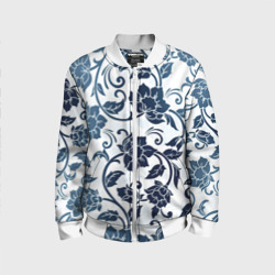 Детский бомбер 3D Гжелевые цветы