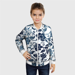Детский бомбер 3D Гжелевые цветы - фото 2