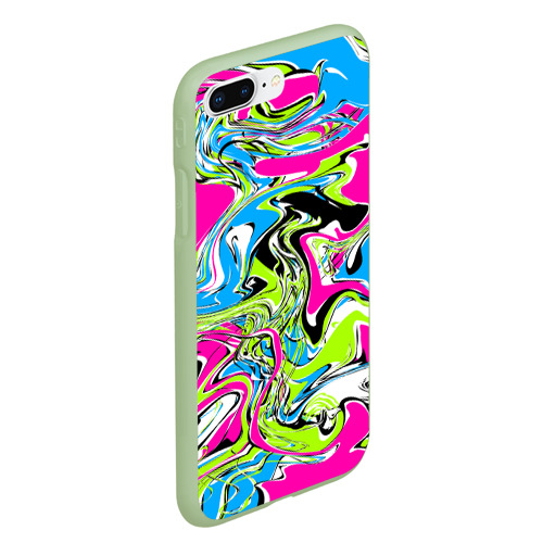 Чехол для iPhone 7Plus/8 Plus матовый Абстрактные мраморные разводы в ярких цветах. Поп арт - фото 3