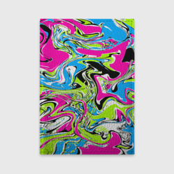 Обложка для автодокументов Абстрактные мраморные разводы в ярких цветах. Поп арт