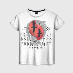 Женская футболка 3D Скандинавские вороны