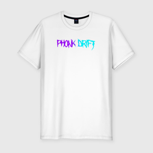 Мужская футболка хлопок Slim с принтом Phonk фонк neon, вид спереди #2