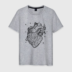 Мужская футболка хлопок Анатомический рисунок сердца