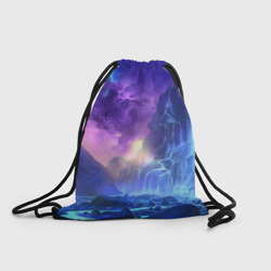 Рюкзак-мешок 3D Фантастический пейзаж Водопад Неон