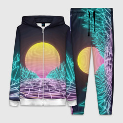 Vaporwave Закат солнца в горах Neon – Женский костюм 3D с принтом купить со скидкой в -21%