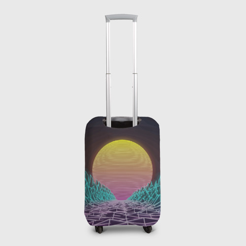 Чехол для чемодана 3D Vaporwave Закат солнца в горах Neon, цвет 3D печать - фото 2
